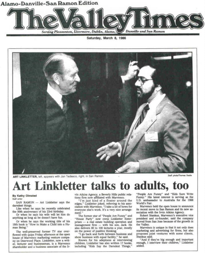 Art Linkletter and Jon Tedesco