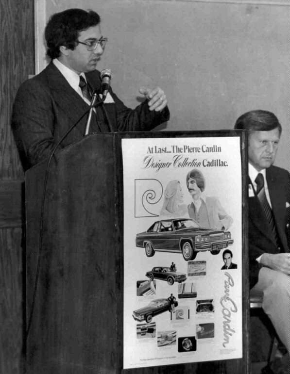 Jon Tedesco introducing the Pierre Cardin Cadillac